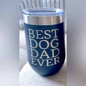 Best Dog Dad Ever – Engraved Travel 16 oz Wine Tumbler